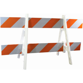 Plasticade Traffic Barricade A-Frame 8 Ft. With 2 Rail