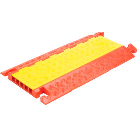5-Channel Heavy Duty Cable Guard, 36"L x 20"W x 2-5/16"H, Yellow/Orange