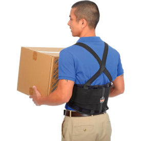 ProFlex 100 Economy Back Support with Rubber Track Webbing, Small, Black
