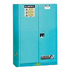 45 Gal. Acid Corrosive Storage Cabinet, Self-Close, 2 Door, 43"W x 18"D x 65"H, Blue