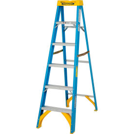 6' Fiberglass Step Ladder with Plastic Tool Tray 250 lb. Capacity