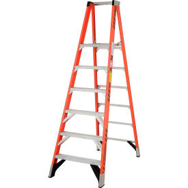 6' Fiberglass Platform Step Ladder 375 lb. Cap - P7406
