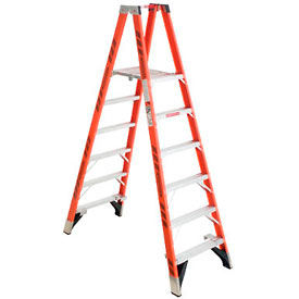 6' Dual Access Fiberglass Platform Ladder