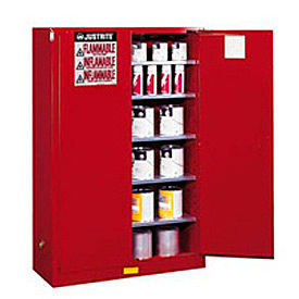 Paint & Ink Cabinet w/ Self Close Double Doors, 60 Gal. Cap., 43"W x 18"D x 65"H