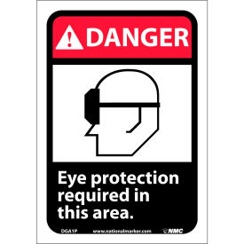 Danger Eye Protection Required - Vinyl 7"W X 10"H