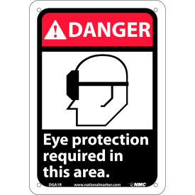 Graphic Signs - Danger Eye Protection Required - Plastic 7"W X 10"H