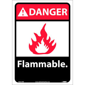 Danger Flammable Sign - Vinyl 10"W X 14"H