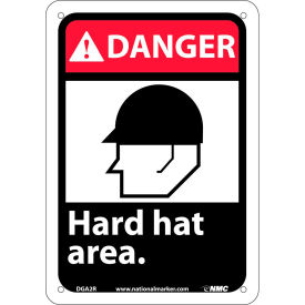 Danger Hard Hat Area - Plastic 7"W X 10"H