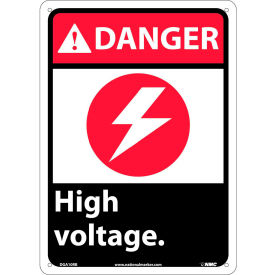 Graphic Signs - Danger High Voltage - Plastic 10"W X 14"H