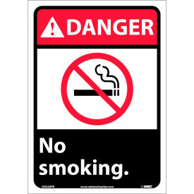 Graphic Signs - Danger No Smoking - Vinyl 10"W X 14"H