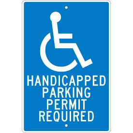 Aluminum Sign - Handicapped Parking Permit - .063" Thick