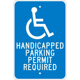 Aluminum Sign - Handicapped Parking Permit - .08" Thick