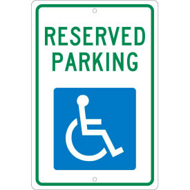 Aluminum Sign - Reserved Parking Handicapped Logo - .063" Thick, TM87H