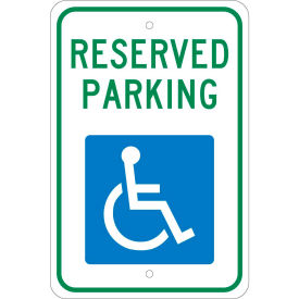 Aluminum Sign - Reserved Parking Handicapped Logo - .08" Thick