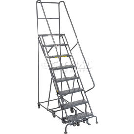 8 Step Steel Easy Turn Rolling Ladder - Standard Angle