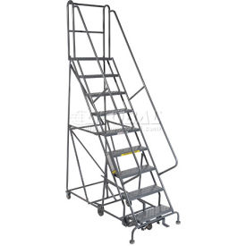 9 Step Steel Easy Turn Rolling Ladder - Standard Angle
