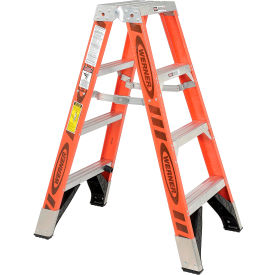 4' Dual Access Fiberglass Step Ladder 375 lb. Cap - T7404