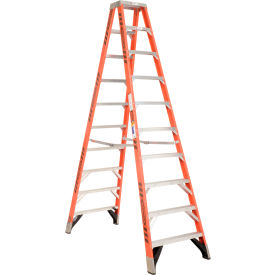 10' Dual Access Fiberglass Step Ladder 375 lb. Cap