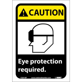 Caution Eye Protection Required Vinyl 7"W X 10"H