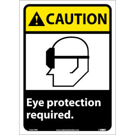 Caution Eye Protection Required Vinyl 10"W X 14"H