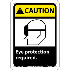 Caution Eye Protection Required - Plastic 7"W X 10"H