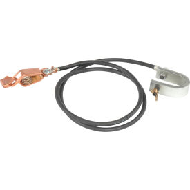 Drum Grounding Wire 3' with C-Clamp & Alligator Clip