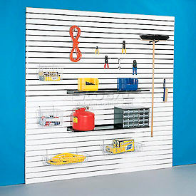48"W X 48"H Slatwall Panel - White Laminate, Without Inserts