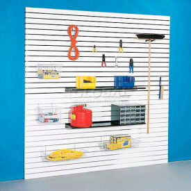 48"H X 48"W Slatwall Panel - Black Laminate, Without Inserts