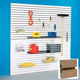 96"H X 48"W Slatwall Panel - Maple Laminate, Without Inserts
