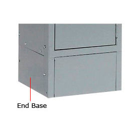 Steel Locker End Base - For 18"D Locker With 6"H Legs Medium Grey