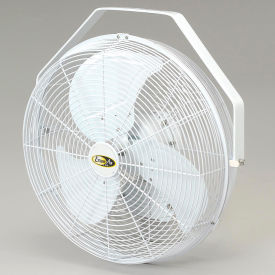 18" Fan With Wall Ceiling Bracket 1/5 HP 1550 CFM, White