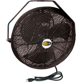 18" Fan With Wall Ceiling Bracket 1/5 HP 1550 CFM, Black