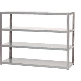 4 Shelf Extra Heavy Duty Steel Shelving, 48"W x 24"D x 60"H, Starter, Gray