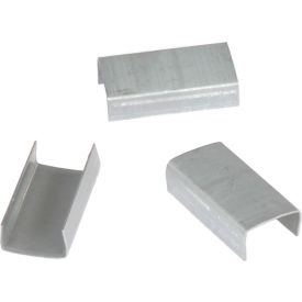 Regular Duty Snap On Steel Strapping Seals, 1/2" Strap Width, Black, Pack of 1000