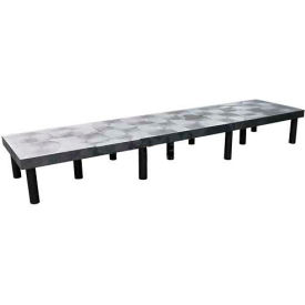 Plastic Dunnage Rack with Solid Top - 96"W x 24"D x 12"H