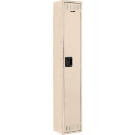 1-Tier 1 Door Locker, Recessed Handle, 12"W x 12"D x 72"H, Sand, Assembled