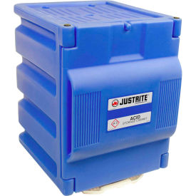 2x4 Liter Bottle, Acid Cabinet, Manual Close, 1 Door, 14-1/4"W x 16-1/4"D x 19-1/2"H, Blue