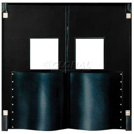 Extra HD Single Panel Traffic Door 4'W x 7'H Black