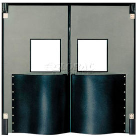 Extra HD Double Panel Traffic Door 5'W x 7'H Metallic Gray