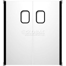 Stainless Steel Double Panel Impact Traffic Door 6'W x 8'H