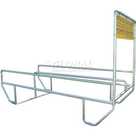 Double Outdoor Shopping Cart Corral with Divider 12'L x 60"W