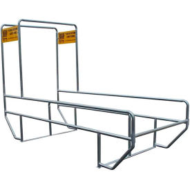 Double Outdoor Shopping Cart Corral with Divider & Double Arch 12'L x 60"W