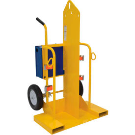 Welding Cylinder Cart  Foam-Filled Wheels 28 x 37-1/2 x 69-1/8