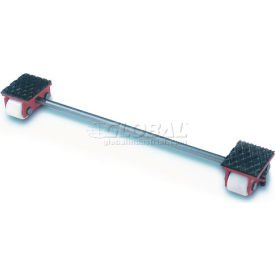 3-10204 Machinery Roller Dolly Rigid Plates, Adj. Width Connector Bar 4400 Lb.