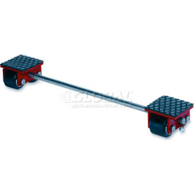 3-10206 Machinery Roller Dolly Rigid Plates, Adj. Width Connector Bar 6600 Lb.