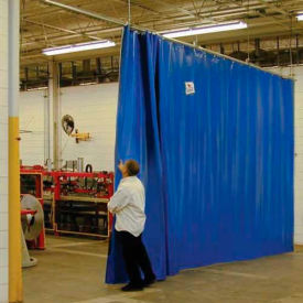 Solid Blue Curtain Wall Partition, 6" x 12"