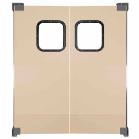 Light to Medium Duty Service Door Double Panel 6' x 7' Beige