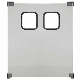 Light to Medium Duty Service Door Double Panel Gray 6' x 7'