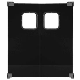 Light to Medium Duty Service Door Double Panel Black 4' x 8'