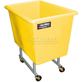 Yellow Elevated Plastic Box Truck 6 Bushel Capacity